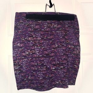 BCBGeneration Purple Multi Colored Mini Skirt XS